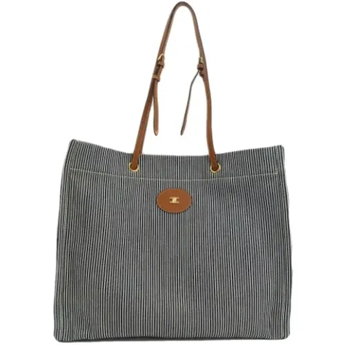 Pre-owned Tote Bags, female, , Size: ONE SIZE Pre-owned Canvas shoulder-bags - Celine Vintage - Modalova