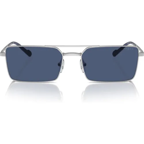 Bold Rectangular Sunglasses , unisex, Sizes: 57 MM - Vogue - Modalova