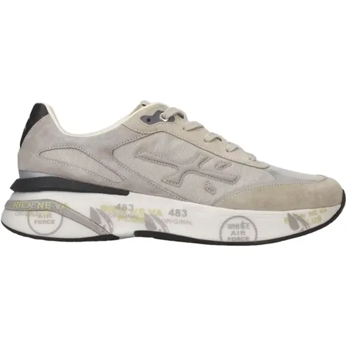 Grey Suede Sneakers with Logo Detail , male, Sizes: 10 UK, 7 UK, 6 UK, 11 UK, 8 UK, 12 UK, 9 UK - Premiata - Modalova