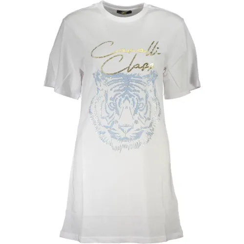 Damen Logo Print T-Shirt - Cavalli Class - Modalova