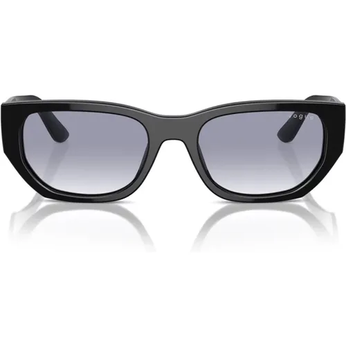 Contemporary Rectangular Sunglasses with Logo , unisex, Sizes: 53 MM - Vogue - Modalova