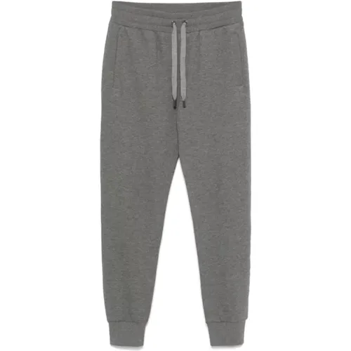 Sweatpants, male, , Size: L Anthracite Grey Cotton Sweatpants with Pockets - Dolce & Gabbana - Modalova