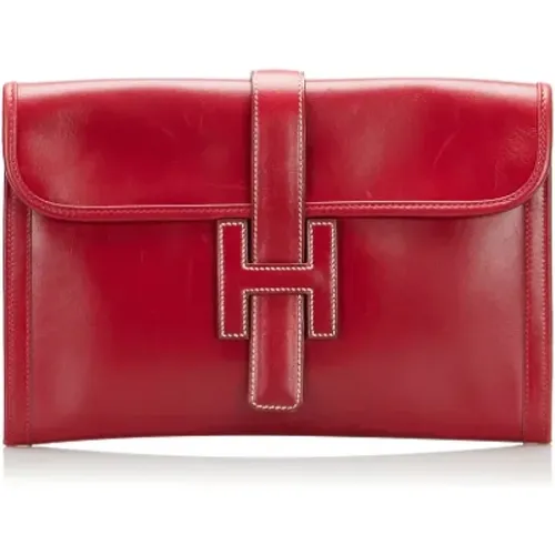 Pre-owned Clutches, female, , Size: ONE SIZE Pre-owned Leather clutches - Hermès Vintage - Modalova