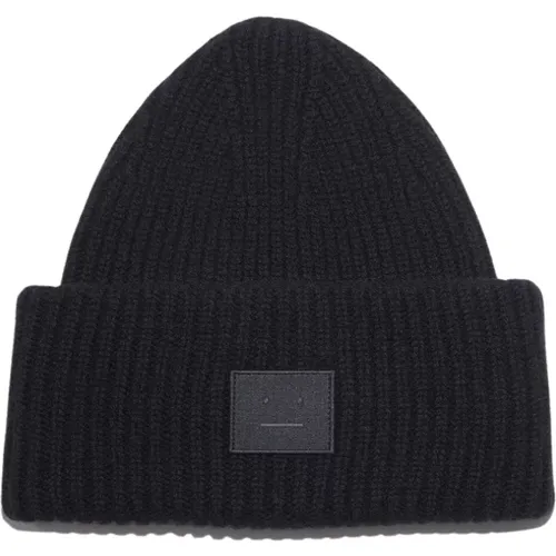 Beanies, male, , Size: ONE SIZE Wool Patch Beanie - Acne Studios - Modalova