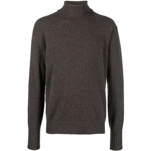 Taupe Grauer Lamswoll Rollkragenpullover , Herren, Größe: XL - Drumohr - Modalova