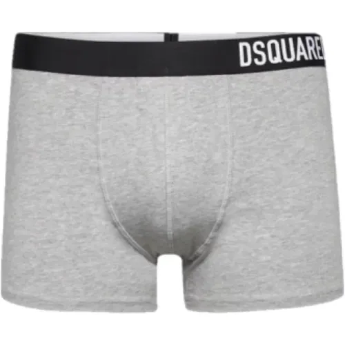 Bottoms, male, , Size: XS Men`s Grey Boxer Shorts, Style: D9Lc63620 - Dsquared2 - Modalova