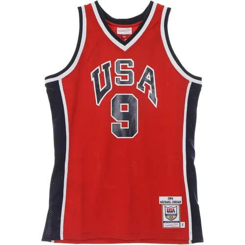 Sportswear, male, , Size: S Michael Jordan Team USA Basketball Tank Top - Mitchell & Ness - Modalova