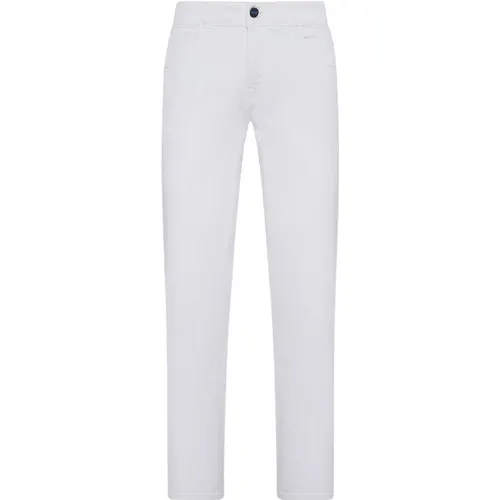 Slim Fit Weiße Denim Jeans , Herren, Größe: W36 - Kiton - Modalova
