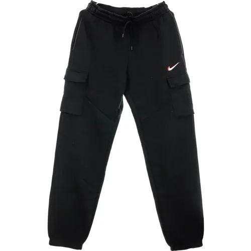 Sweatpants, female, , Size: L Fleece Cargo Tracksuit Pants - Nike - Modalova