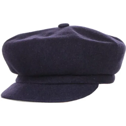 Caps, male, , Size: M Wool Spitfire Navy Flat Cap Hat - Kangol - Modalova