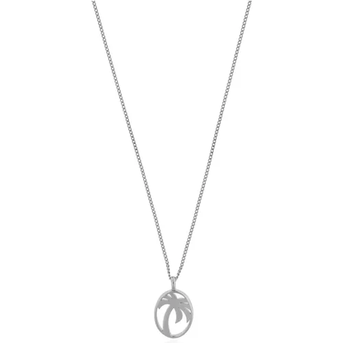 Necklaces, male, , Size: ONE SIZE Necklace with logo-shaped pendant - Palm Angels - Modalova