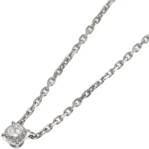 Pre-owned White Gold necklaces , female, Sizes: ONE SIZE - Cartier Vintage - Modalova