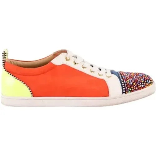 Pre-owned Sneakers, male, , Size: 10 US Pre-owned Suede sneakers - Christian Louboutin Pre-owned - Modalova