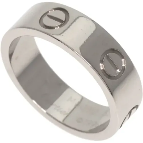 Pre-owned Jewellery, female, , Size: ONE SIZE Pre-owned White Gold rings - Cartier Vintage - Modalova