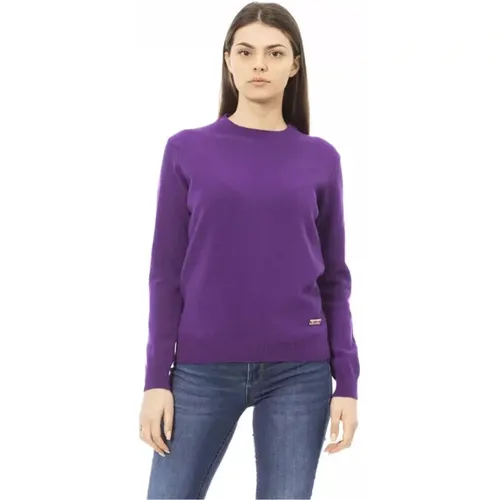 Luxus Lila Woll-Kaschmir-Pullover - Baldinini - Modalova