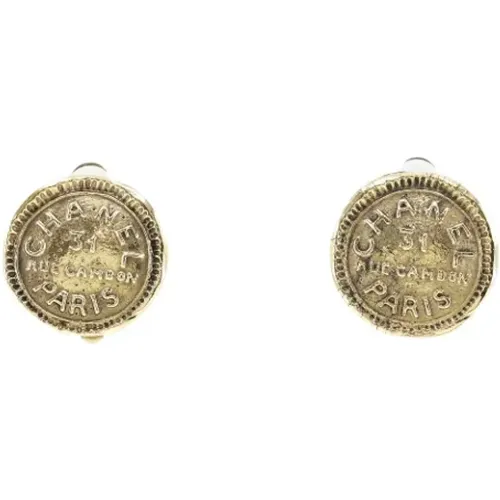 Pre-owned Jewellery, female, , Size: ONE SIZE Pre-owned Metal earrings - Chanel Vintage - Modalova