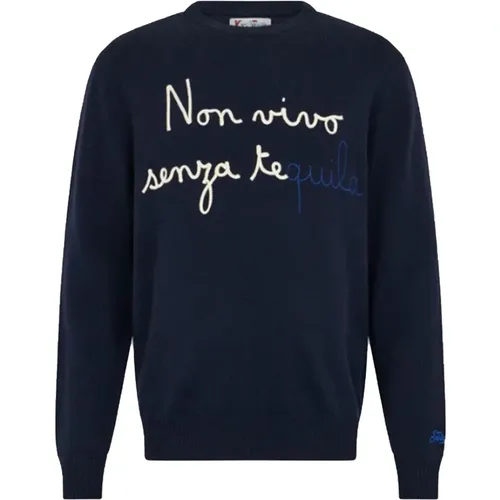 Crew Neck Sweater Heron , male, Sizes: XL, L, 2XL, M - MC2 Saint Barth - Modalova