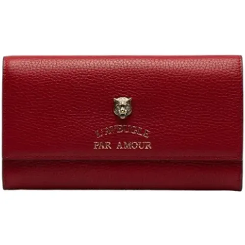 Pre-owned Wallets, female, , Size: ONE SIZE Pre-owned Leather wallets - Gucci Vintage - Modalova