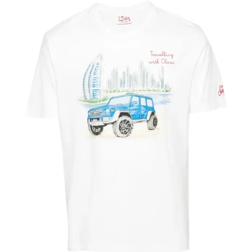 T-Shirt mit Grafikdruck aus Baumwolle , Herren, Größe: L - MC2 Saint Barth - Modalova