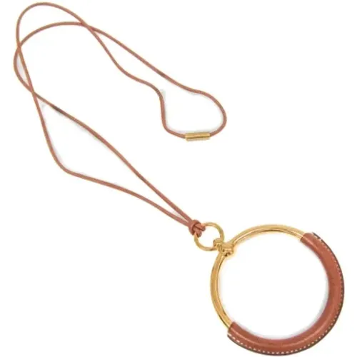 Pre-owned Jewellery, female, , Size: ONE SIZE Pre-owned Leather necklaces - Hermès Vintage - Modalova