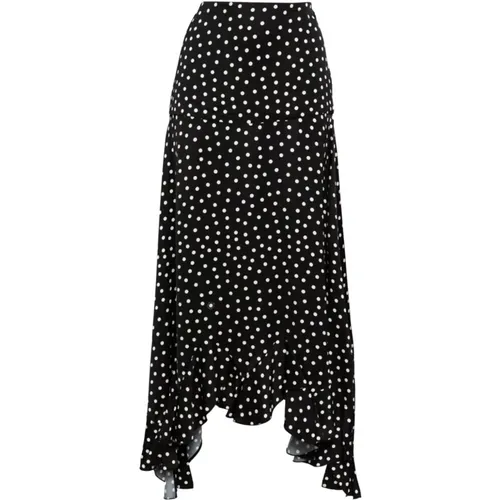 Polka Dot Asymmetric Skirt , female, Sizes: S, 2XS - Stella Mccartney - Modalova