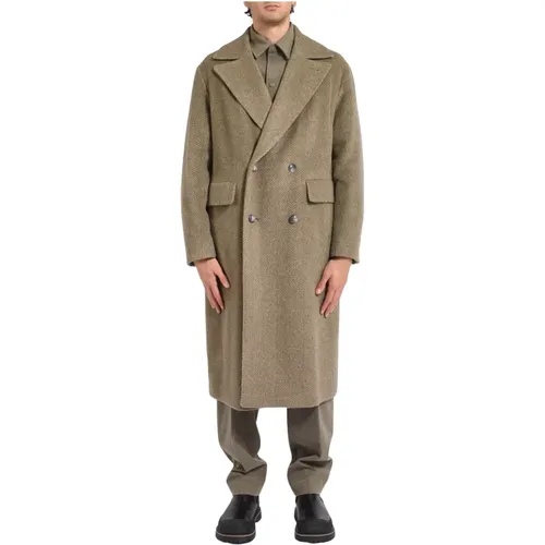 Double-Breasted Coats, male, , Size: XL Double-breasted Coat - HUGO - Modalova