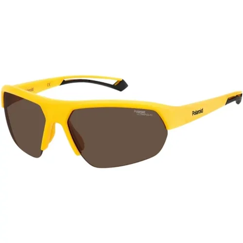 Gelbe Resin Sonnenbrille Unisex Stil - Polaroid - Modalova