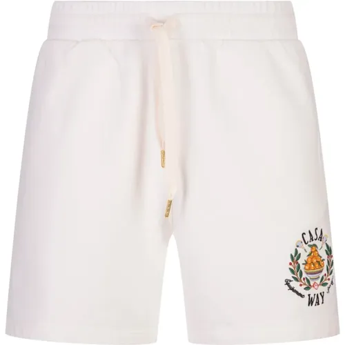 Cotton Drawstring Shorts , male, Sizes: S - Casablanca - Modalova