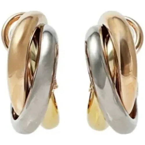 Pre-owned Jewellery, female, , Size: ONE SIZE Pre-owned Rose Gold earrings - Cartier Vintage - Modalova