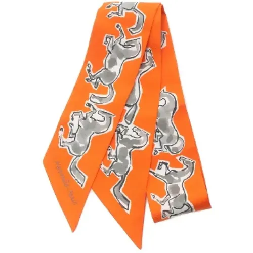 Pre-owned Scarves, female, , Size: ONE SIZE Pre-owned Canvas scarves - Hermès Vintage - Modalova