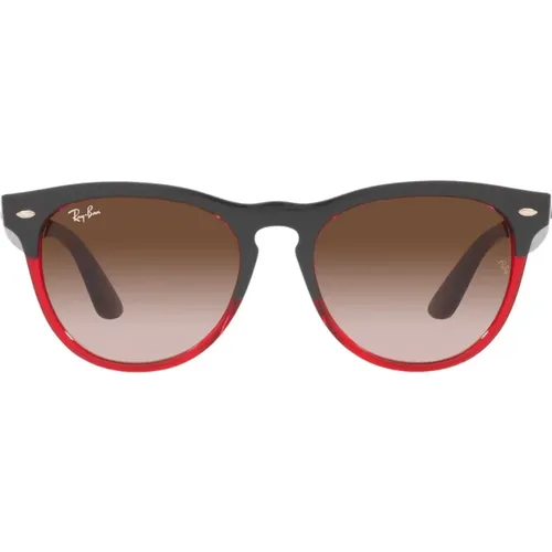 Stylish Women`s Sunglasses - Gray/Red Frame, Brown Lenses , female, Sizes: 54 MM - Ray-Ban - Modalova