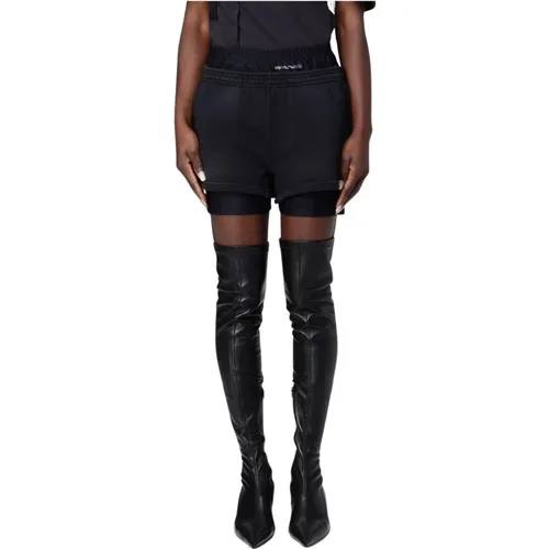 Short Shorts, female, , Size: M Layered Relaxed Fit Shorts - alexander wang - Modalova