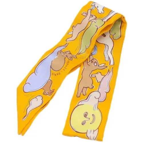 Pre-owned Scarves, female, , Size: ONE SIZE Pre-owned Silk scarves - Hermès Vintage - Modalova