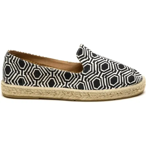 Schwarze flache Espadrilles Schuhe - Peninsula - Modalova