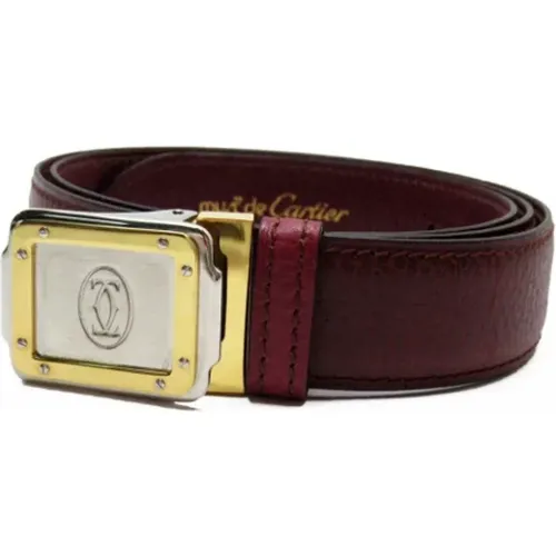 Pre-owned Belts, female, , Size: ONE SIZE Pre-owned Leather belts - Cartier Vintage - Modalova