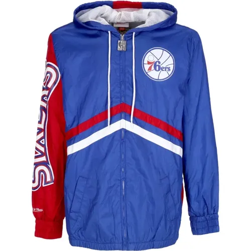 Sportswear, male, , Size: S Philadelphia 76ers Windbreaker - Mitchell & Ness - Modalova