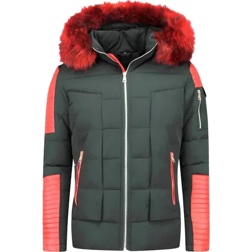 Jacket with Faux Fur Collar - Men Thick Winter Jackets - 7166R , male, Sizes: S, M, XL - Enos - Modalova