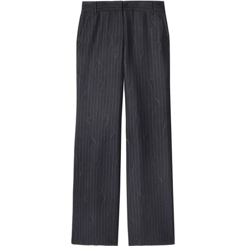 Grey Pinstripe Trousers , female, Sizes: S, XS - Off White - Modalova