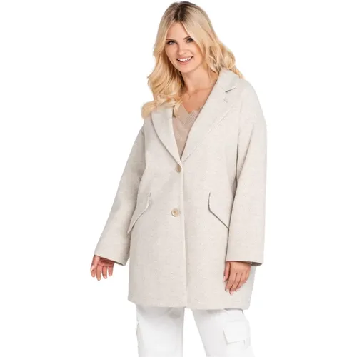 Classic Wool Blend Women's Coat , female, Sizes: S/M, L/XL - Look made with love - Modalova