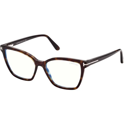 Glasses, unisex, , Size: 53 MM Blue Block Eyewear Frames in Dark Havana - Tom Ford - Modalova