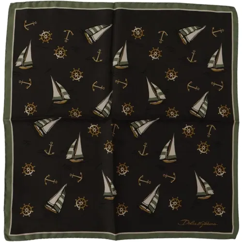 Logo Square Handkerchief , male, Sizes: ONE SIZE - Dolce & Gabbana - Modalova