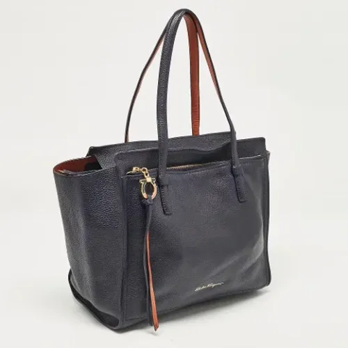 Pre-owned Tote Bags, female, , Size: ONE SIZE Pre-owned Leather totes - Salvatore Ferragamo Pre-owned - Modalova