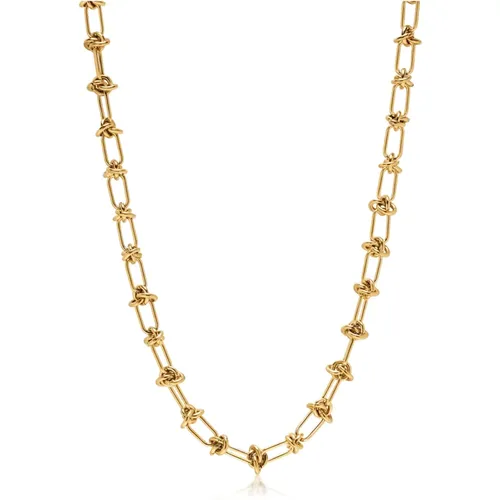 Goldenes Stacheldraht-Halskette , Damen, Größe: ONE Size - Nialaya - Modalova