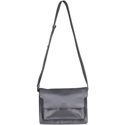 Leather Shoulder Bag , female, Sizes: ONE SIZE - Marni - Modalova