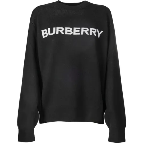 Sweatshirts, female, , Size: S Sweater - Regular Fit - Suitable for Cold Weather - 74% Wool - 26% Cotton - Burberry - Modalova