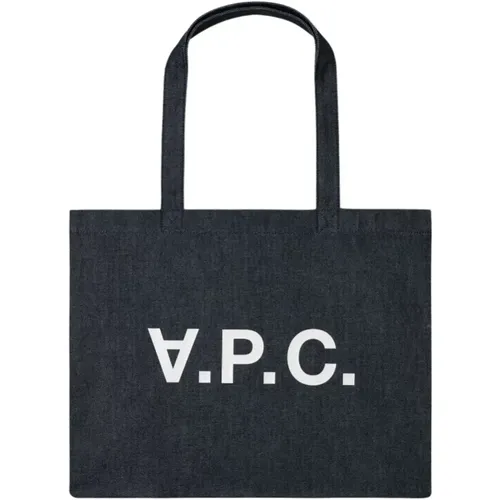 Tote Bags, male, , Size: ONE SIZE Japanese Denim Handbag - A.p.c. - Modalova