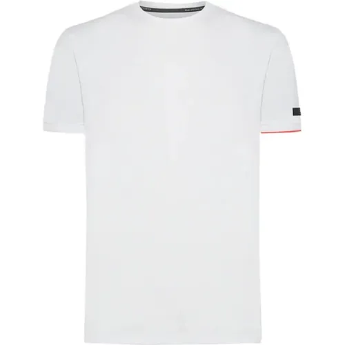 Weißes Stretch-Pique-T-Shirt , Herren, Größe: XL - RRD - Modalova