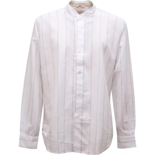 Casual Shirts, male, , Size: S Camicia Coreana Platinum Cotton/Linen Shirt - Eleventy - Modalova