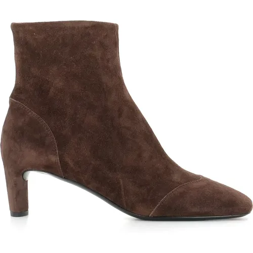 Dark Suede Zip Boots , female, Sizes: 5 UK, 4 1/2 UK, 4 UK, 5 1/2 UK - DEL Carlo - Modalova