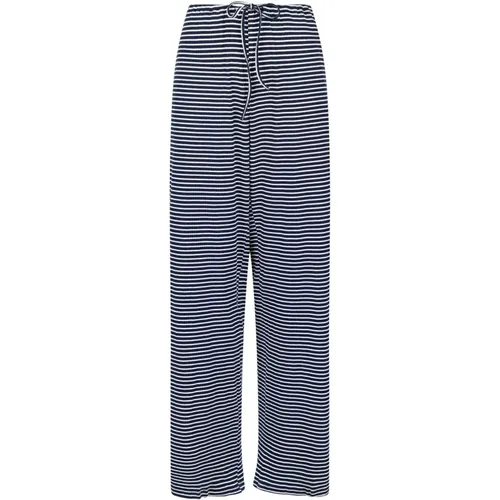 Geri Stripe Hose Dark Navy , Damen, Größe: L - NEO NOIR - Modalova